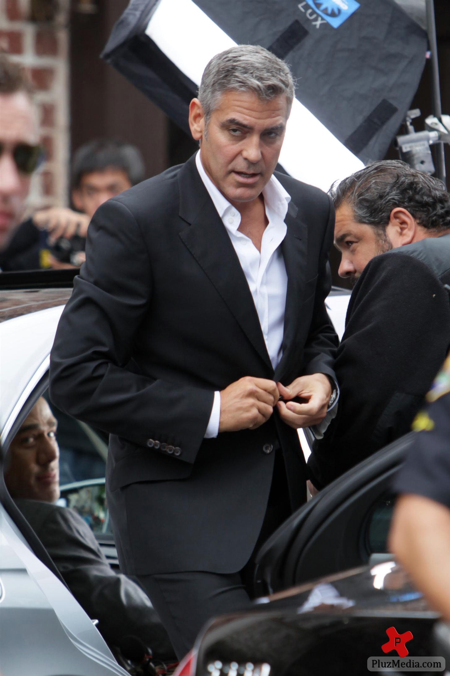 George Clooney on the set of a Mercedes Benz E300 L advert photos | Picture 78331